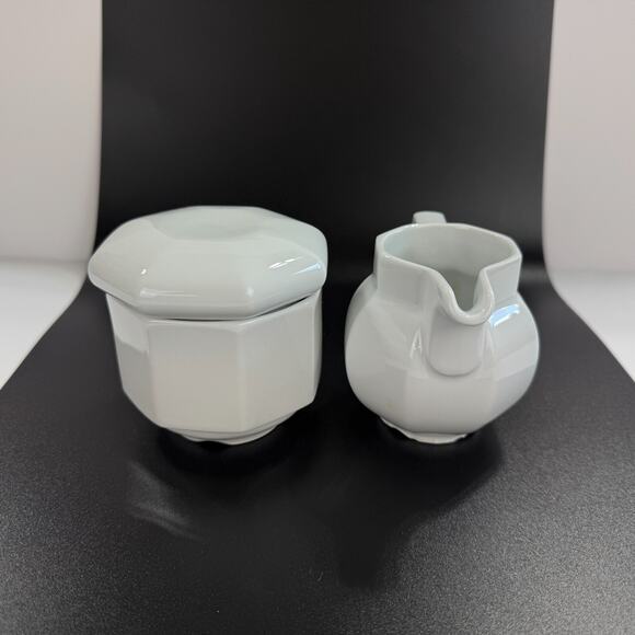 Vintage Bareuther Cream and Sugar Set White Bavaria Germany - Picture 3 of 14